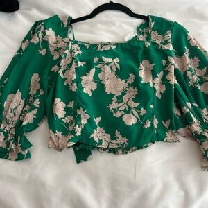 Sienna Sky Green Floral Blouse